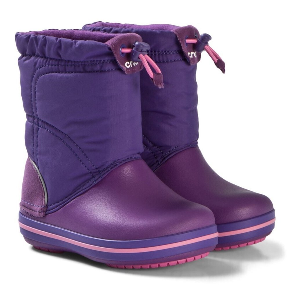 CROCS Kids Purple & Pink Rain Snow Boots